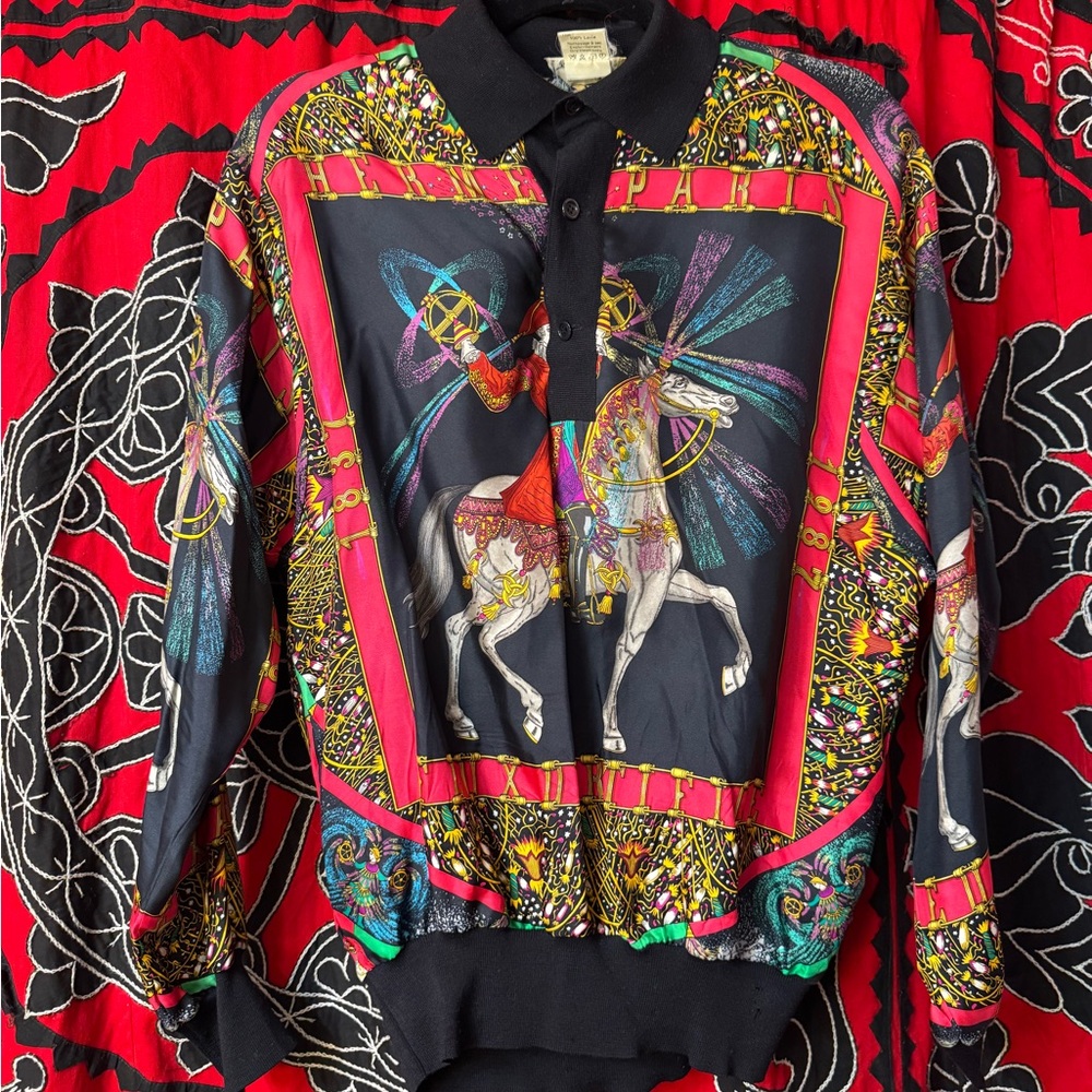 Hermès Paris Silk and Wool Overlay Shirt